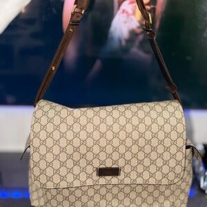 Gucci Brown Monogram Shoulder Bag